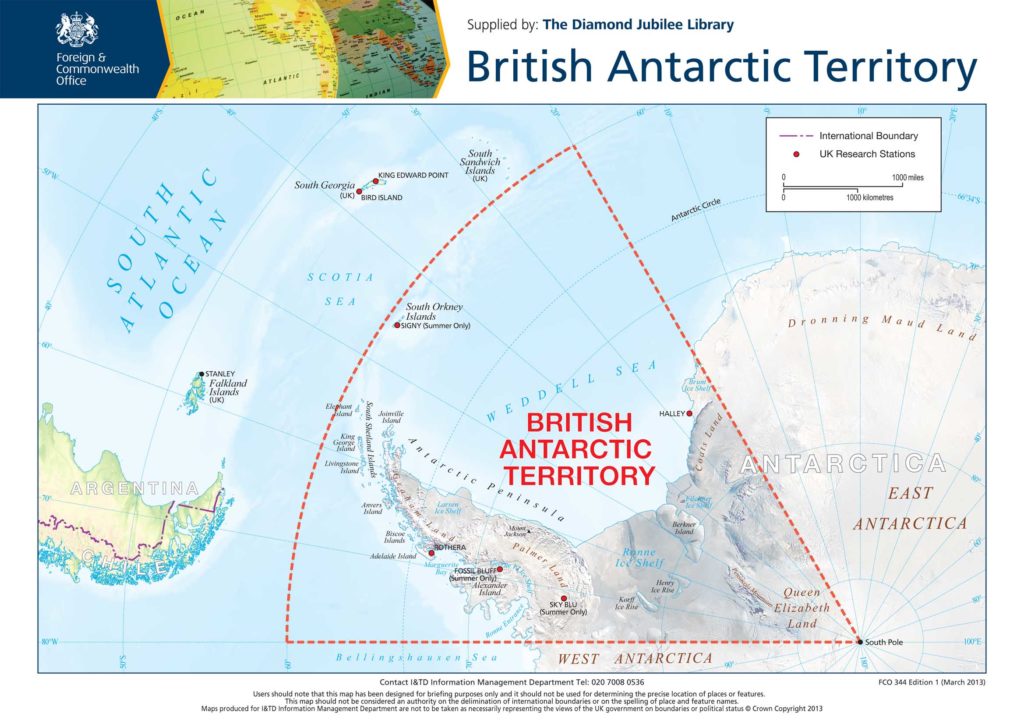 Map of British Antarctic Territory