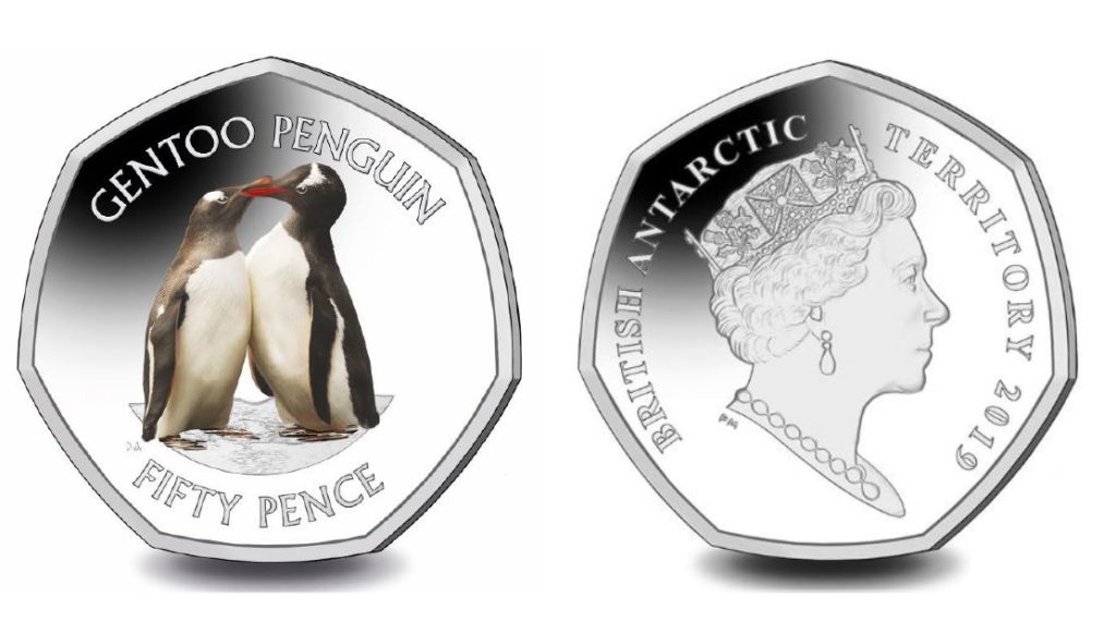 Details about   Gentoo Penguin 2019 50p Cupro Nickel Coloured Coin 