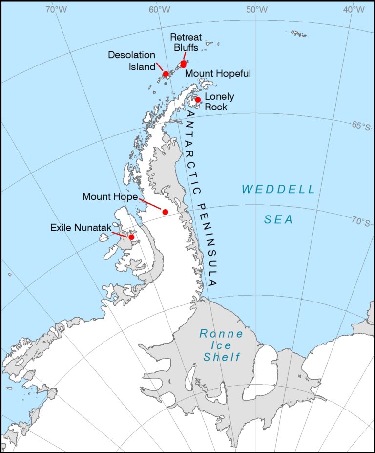 Isolated Place-Names - British Antarctic Territory