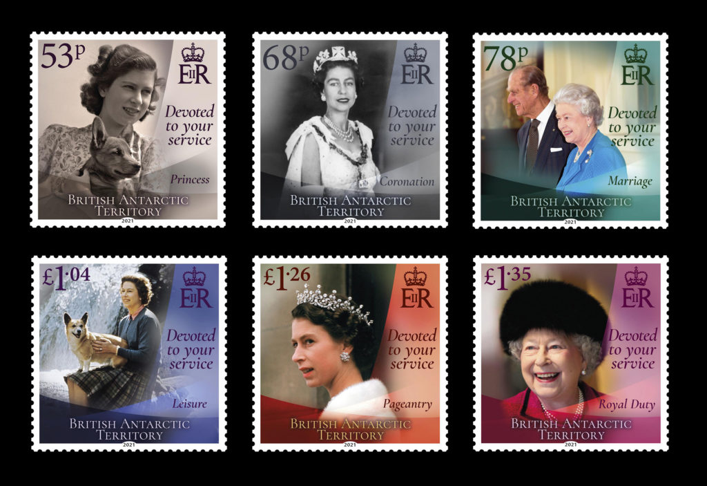 BAT Stamps marking Her Majesty's 95th Birthday