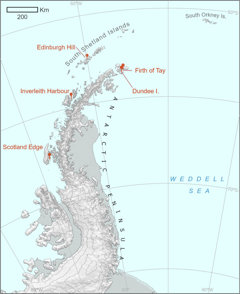 Antarctic Place-names map