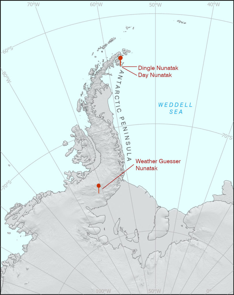 Antarctic Place-names map