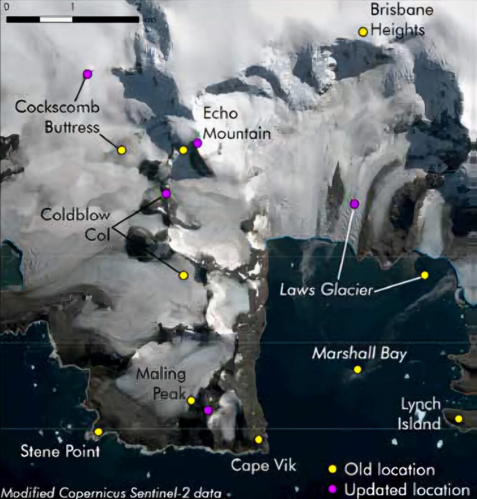 Antarctic Place-names map